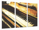 Tríptico Piano Antiguo Vintage