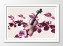 Cuadro enmarcado blanco Violin Clásica