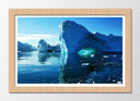Cuadro enmarcado natural iceberg en el mar, tonos frios,hielo, oceano