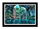 Cuadro enmarcado negro Paisaje Naturaleza Lago Subterraneo Cenote