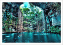 Lámina Paisaje Naturaleza Lago Subterraneo Cenote