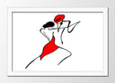 Cuadro enmarcado blanco figuras bailarines tango