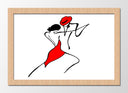 Cuadro enmarcado natural figuras bailarines tango
