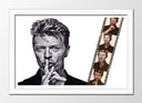 Cuadro enmarcado blanco David Bowie Rock