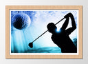 Cuadro enmarcado natural Golf