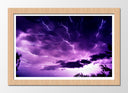 Cuadro enmarcado natural Paisaje Tormenta en el Cielo Rayos, Morado,naturaleza