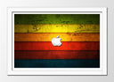 Cuadro enmarcado blanco Logo apple