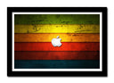 Cuadro enmarcado negro Logo apple