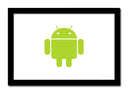 Cuadro enmarcado negro Logo android