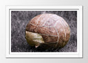 Cuadro enmarcado blanco Futbol, Balon Vintage