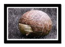 Cuadro enmarcado negro Futbol, Balon Vintage