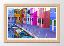 Cuadro enmarcado natural ciudad de burano, italia, casas de colores