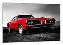 Cuadro Coche Deportivo Rojo Carreras Vintage