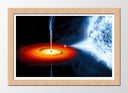 Cuadro enmarcado natural agujero negro, el espacio
