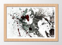 Cuadro enmarcado natural Lobo Salvaje Abstracto, Fondo Blanco