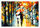 Lámina imitando acuarela, arte, paseo entre arboles