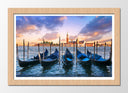 Cuadro enmarcado natural Paisaje Naturaleza Lago Gondolas Barcas Venecia