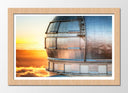 Cuadro enmarcado natural observatorio astrofisico Roque de los muchachos, atardecer