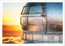 Lámina observatorio astrofisico Roque de los muchachos, atardecer