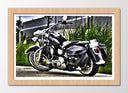 Cuadro enmarcado natural Moto Harley-Davidson
