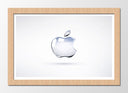 Cuadro enmarcado natural Logo apple