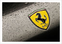 Lámina Logo Amarillo Ferrari, Coche Marca