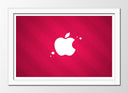 Cuadro enmarcado blanco Logo apple