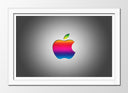 Cuadro enmarcado blanco Logo apple