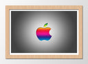 Cuadro enmarcado natural Logo apple