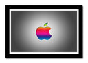 Cuadro enmarcado negro Logo apple
