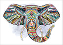 Lámina mandala elefante fondo blanco, decoracion