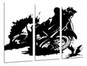 Tríptico Moto Motocross, Deporte, Motorista Blanco y Negro