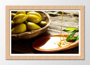 Cuadro enmarcado natural aceitunas , aperitivo