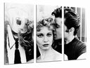 Tríptico grease, blanco y negro, jhon travolta y olivia newton-jhon