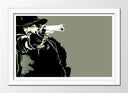 Cuadro enmarcado blanco red dead redemption, pistolero, vaquero