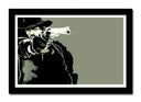 Cuadro enmarcado negro red dead redemption, pistolero, vaquero