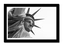 Cuadro enmarcado negro estatua de la libertad, ciudad de new york