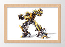 Cuadro enmarcado natural transformer, bumblebee, coche amarillo