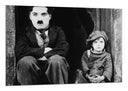 Cuadro charls chaplin, humor, blanco y negro