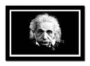 Cuadro enmarcado negro Albert Einstein, ciencia, astrofisico, blanco y negro