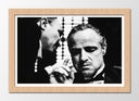 Cuadro enmarcado natural el padrino, blanco y negro