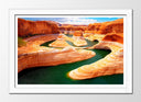 Cuadro enmarcado blanco Paisaje Expectacular Rio, Gran Canon Colorado, Naranja
