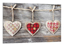 Cuadro Decoracion Romantica Original Corazones de Madera