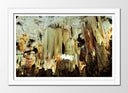 Cuadro enmarcado blanco Cueva Iluminada Subterranea, Espeleologia, Estalatitas