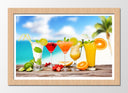 Cuadro enmarcado natural cocteles, colores, refrescante