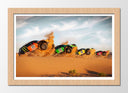 Cuadro enmarcado natural Paisaje Desierto Coches Carreras Rally Colores, Caballito