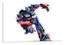Cuadro transformers, optimus prime, coche, azul y rojo