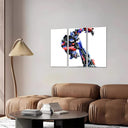 Estancia transformers, optimus prime, coche, azul y rojo