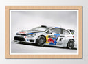 Cuadro enmarcado natural Deporte Coche Carrera Rally Volkswagen Blanco Red Bull