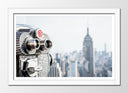Cuadro enmarcado blanco Rascacielos Nueva York, Mirador